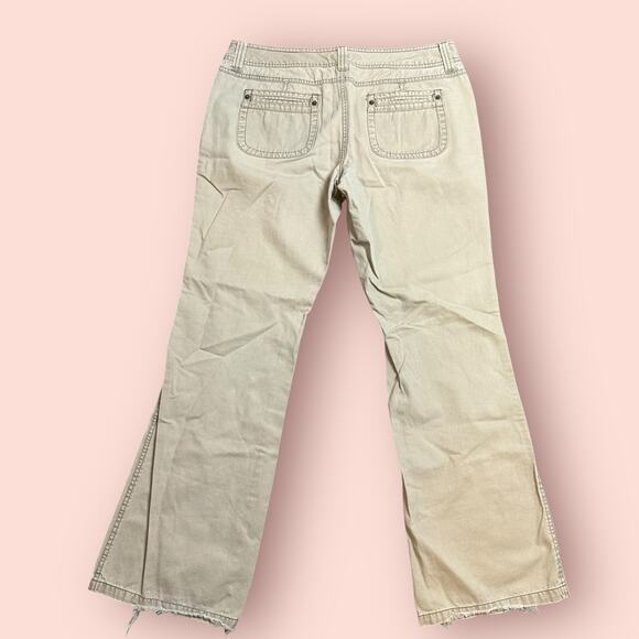 Vintage Y2K Aeropostale Low Rise Khaki Granola Girl Bootcut Pants / Size 13 14 - Picture 3 of 5